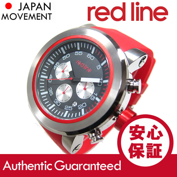 RED LINE（レッドライン）50050-01-RDS Torque Sport／トルクスポート クロノグラフ ラバーベルト ブラック×レッド メンズウォッチ 腕時計 【あす楽対応】