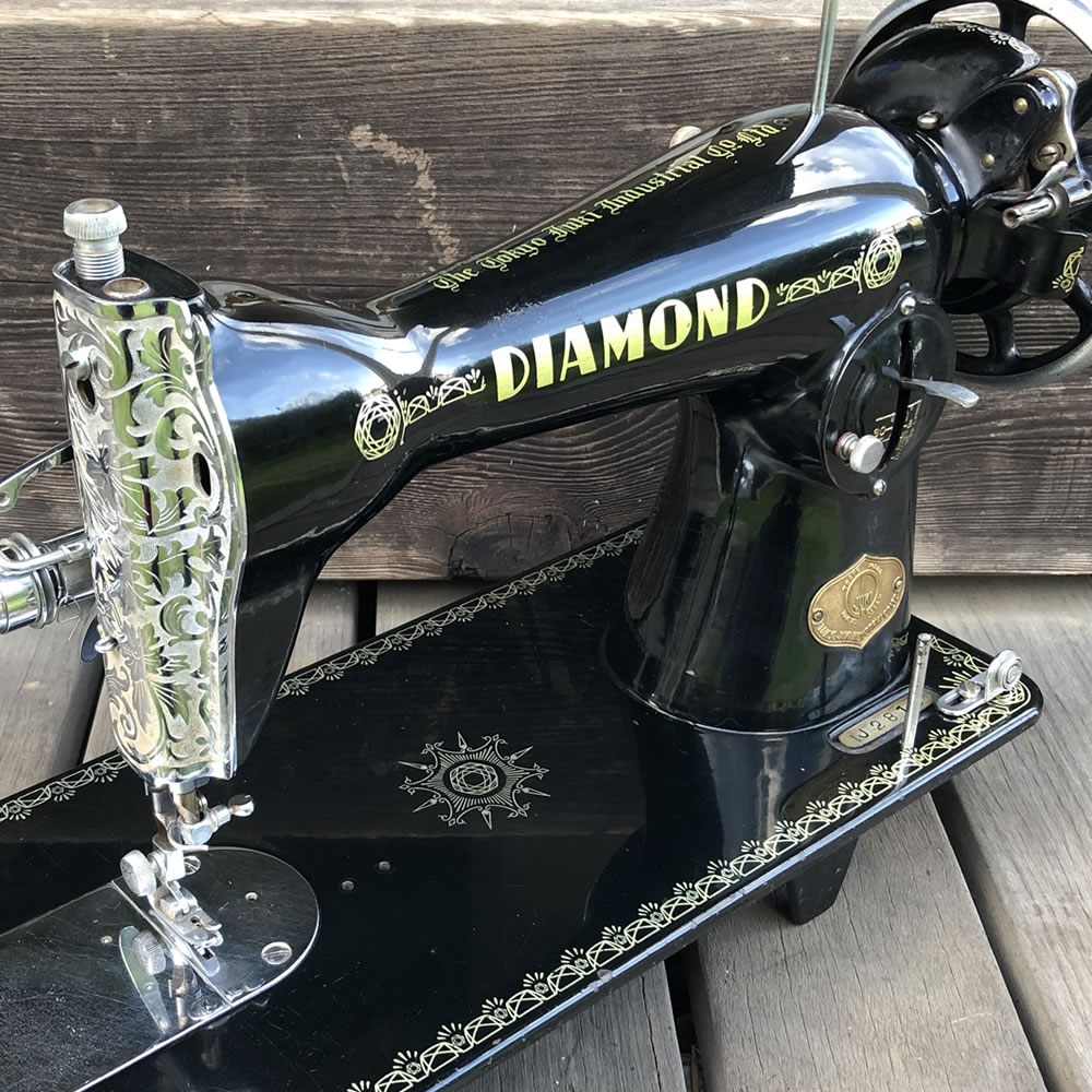 【中古】工業用針＃22番、上糸5番対応 レストア アンティークミシン（昭和ミシン/黒ミシン）ミシンヘ ...