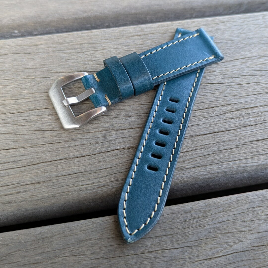 ラグ幅-バックル幅（20-18mm/22-20mm/24-22mm）先細り/八の字型 日本製 ハンドメイド 腕時計に負けない..