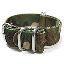 【275MM/20MM ZULU/NATOベルト】 T2N Strap T2Nストラップ CH20Z-5CAMO カモ/迷彩柄 ZULU/NATOナイロンベルト レギュラーサイズ プレミアムナイロンストラップ 5RING ミリタリーテイストの腕時計用 替えベルト ZULU/NATOストラップ【あす楽対応】