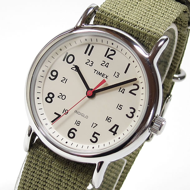 TIMEX（タイメックス） T2N651/T2N651KW Weekender/ウィークエンダー セントラルパーク フルサイズ カーキ ミリタリー メンズウォッチ 輸入品 腕時計