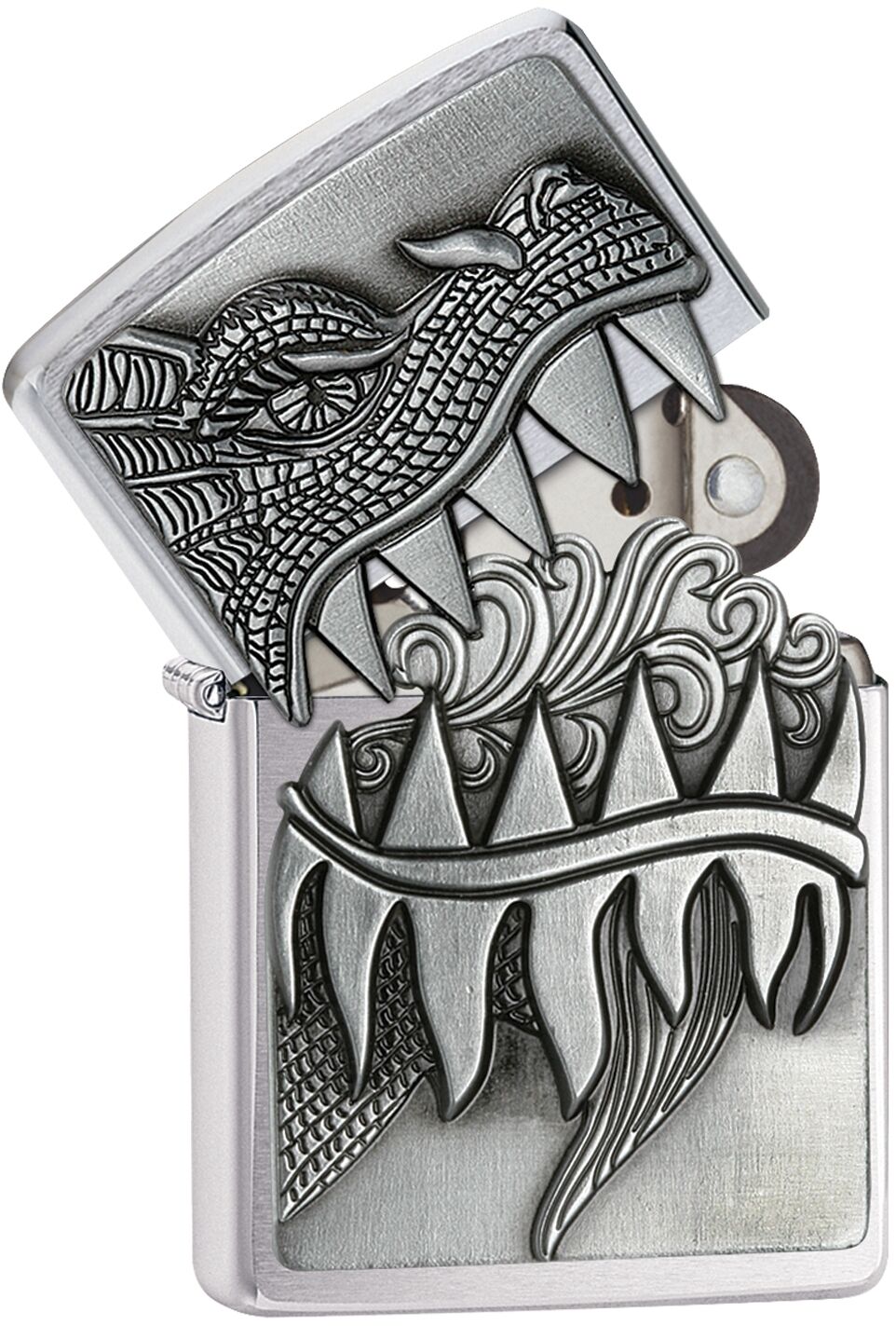  ZIPPO ジッポー 28969 ブラッシュクローム DRAGON/ドラゴン USA/アメリカ直輸入 レギュラーサイズ ブラス 真鍮