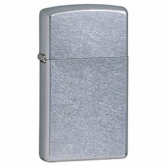 【メール便送料無料】【並行輸入品】 ZIPPO ジッポー スタンダード オイルライター スリムサイズ ストリートクローム シルバー 1607