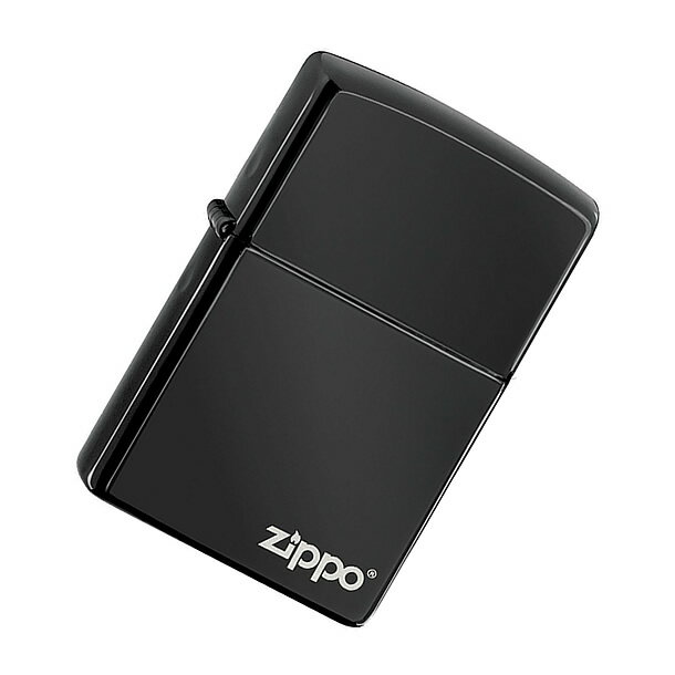 【メール便送料無料】【並行輸入品】 ZIPPO ジッポー スタンダード ZIPPOロゴ オイルライター レギュラーサイズ エボニー ブラック 24756ZL 【あす楽対応】