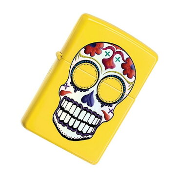 【メール便送料無料】【並行輸入品】 ZIPPO ジッポー Skull-Day of the Dead スカル オイルライター レギュラーサイズ イエロー 24894【あす楽対応】