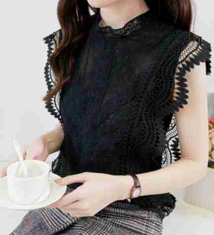 トップス ブラウス 袖なし ノースリーブ ストレート レース 綿 ホワイト ブラック MLXL2XL3XL4XL爽やか 大人スタイル かわいい 大人可愛い きれいめ シンプル 大人 上品 おしゃれ かっこいい 大人女子 こなれ感 ラフ 無地 春 夏 誕生日 入学式 卒業式 個性的 送料無料のサムネイル