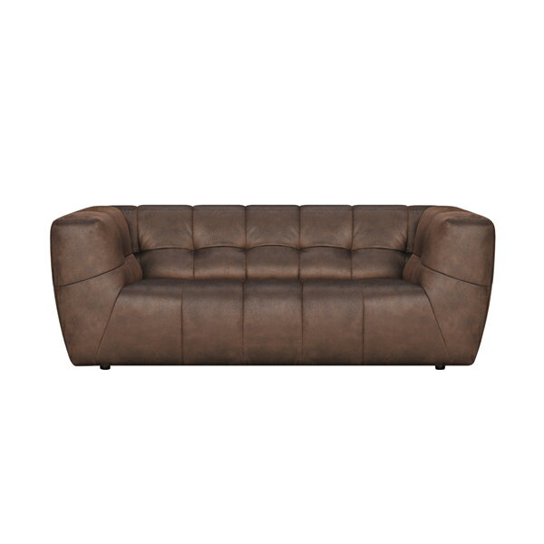 フーゴ ソファ ソファ W196×D98×H71×SH40 ( 重厚 高級感 ブラウン ネイビー デザイン性 おしゃれ 北欧 ..