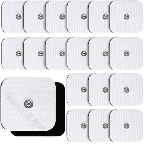 Rakuten - EMS替えパッド 互換ジェルシート 集中パッド 20枚入り 標準3.5mmスナップコネクタ 5×5cm 交換用パッド 肌当たりやさしい 長持ち 便利 家庭用 トレーニング用 ボディケア用品 省コスト 高密