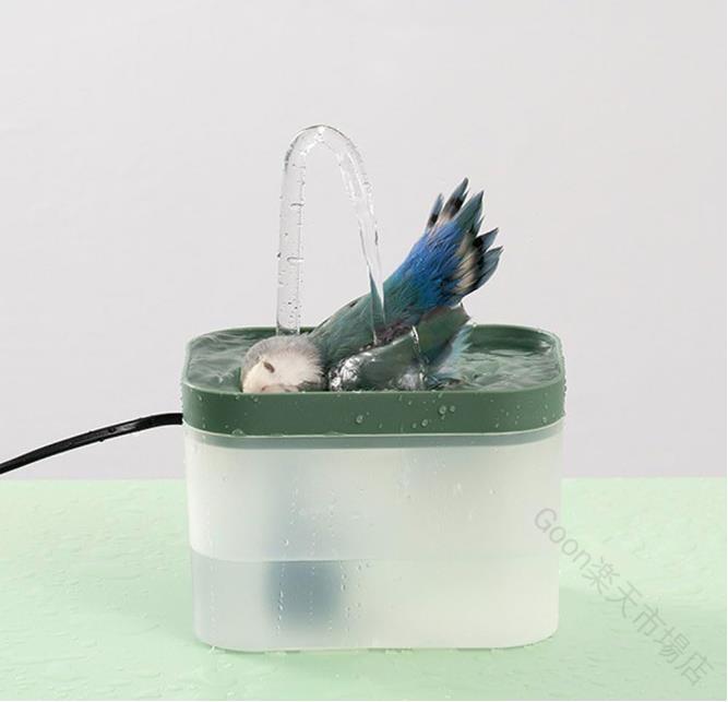 インコ 水浴び 容器 自動 噴水 文鳥 セキセイインコ 鳥 水浴び器 シャワー 循環式 フィルター付き バードバス 水浴び容器 USB給電 熱中 小鳥 ペット用品 水遊び 水浴び場 給水 噴水器 清潔