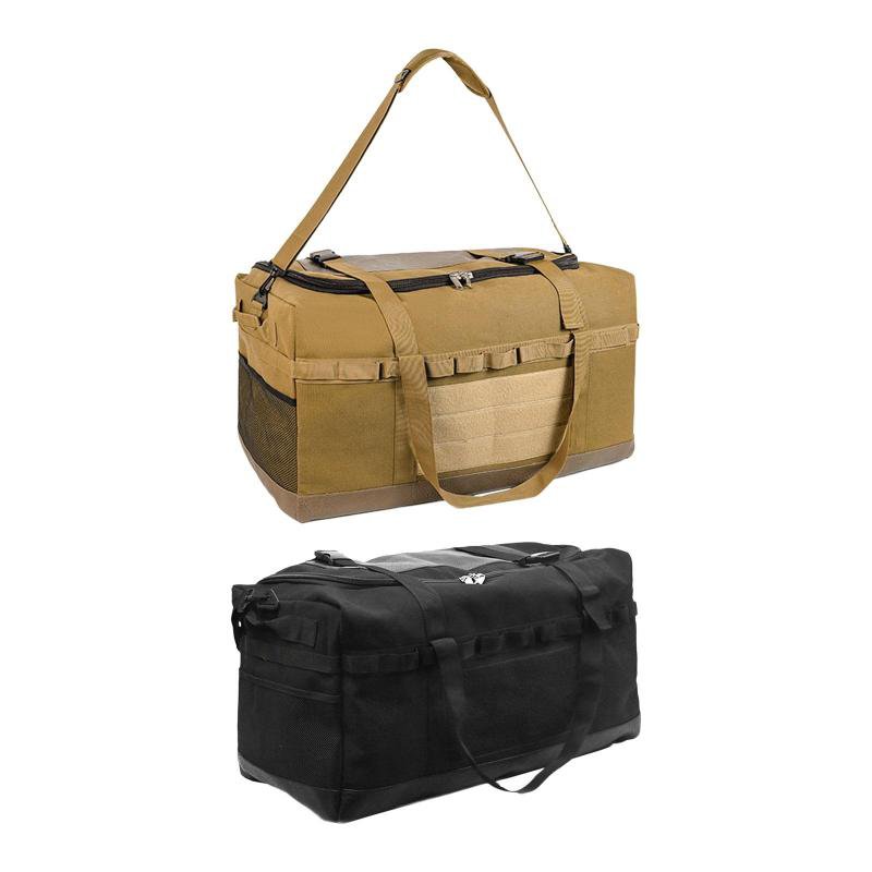 樂天商城 - 80L ダッフルバッグ キャンプ用収納バッグ ハンドルとショルダーストラップ付き ハイキング 調理器具用 丈夫なツールトートバッグ 多機能