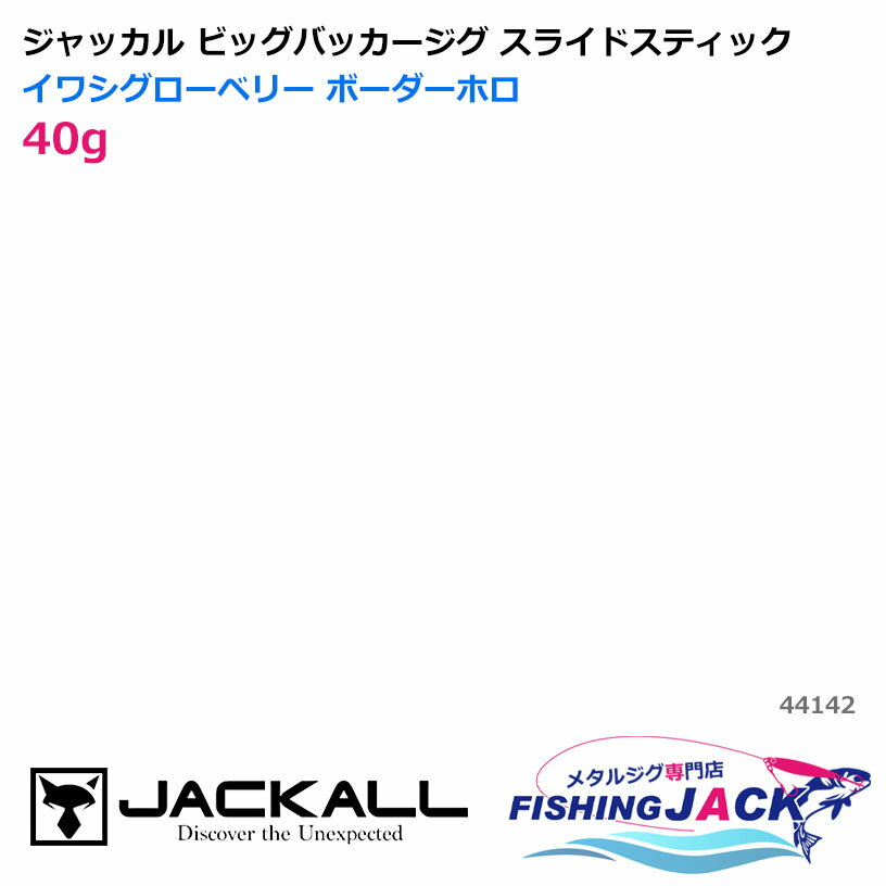 ジャッカル ビッグバッカージグ スライドスティック 40g イワシグローベリー ボーダーホロ