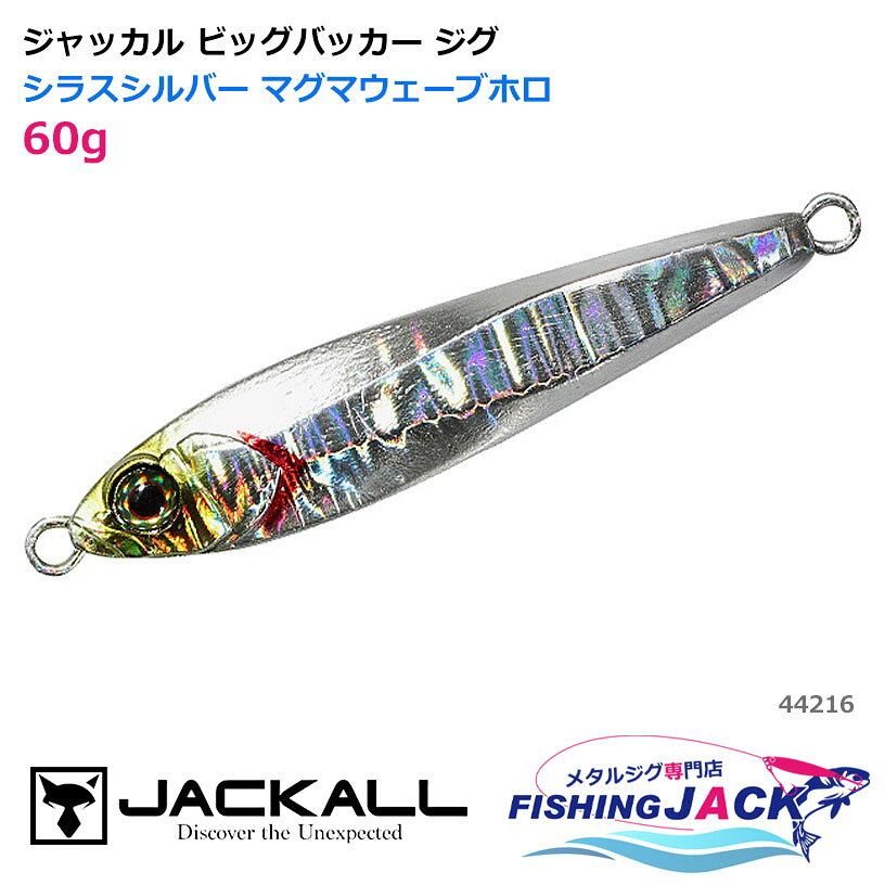 ジャッカル ビッグバッカー ジグ 60g シラスシルバー マグマウェーブホロ