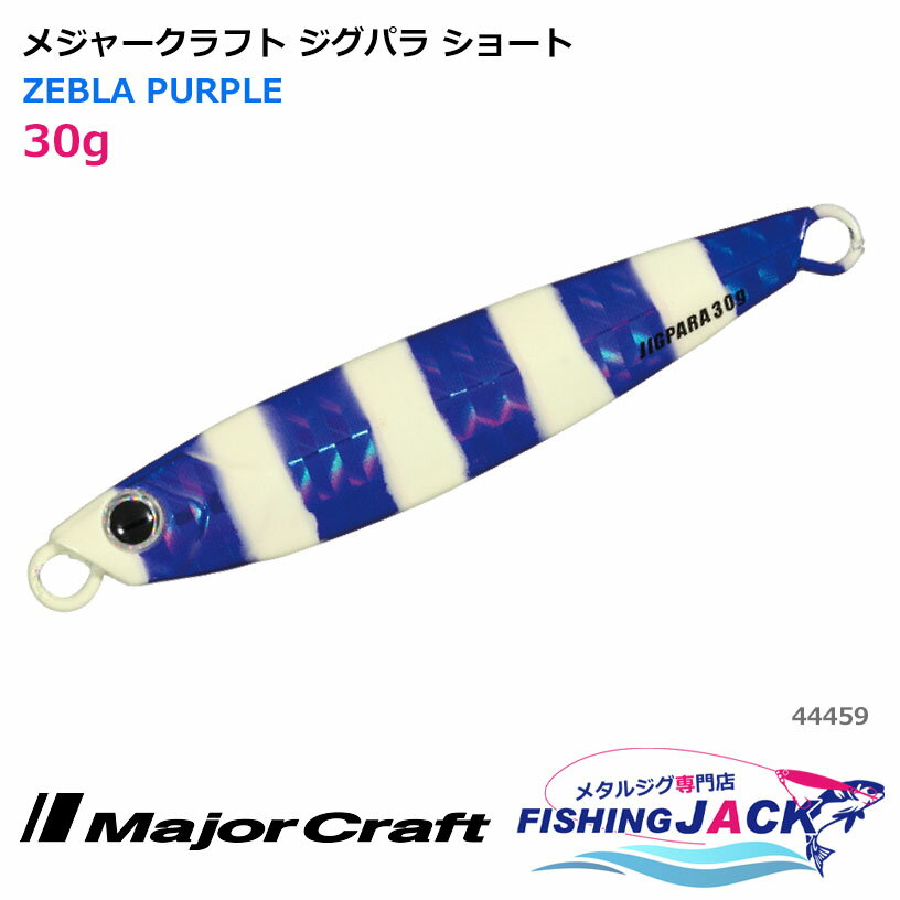 メジャークラフト ジグパラ ショート 30g ZEBLA PURPLE