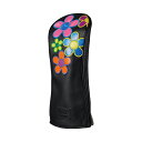 ゴルフ用品 保護 クラブカバー ウィンウィン ドライバー ヘッドカバー COLORFUL DAISY HC-409 BK ブラック 【IR】