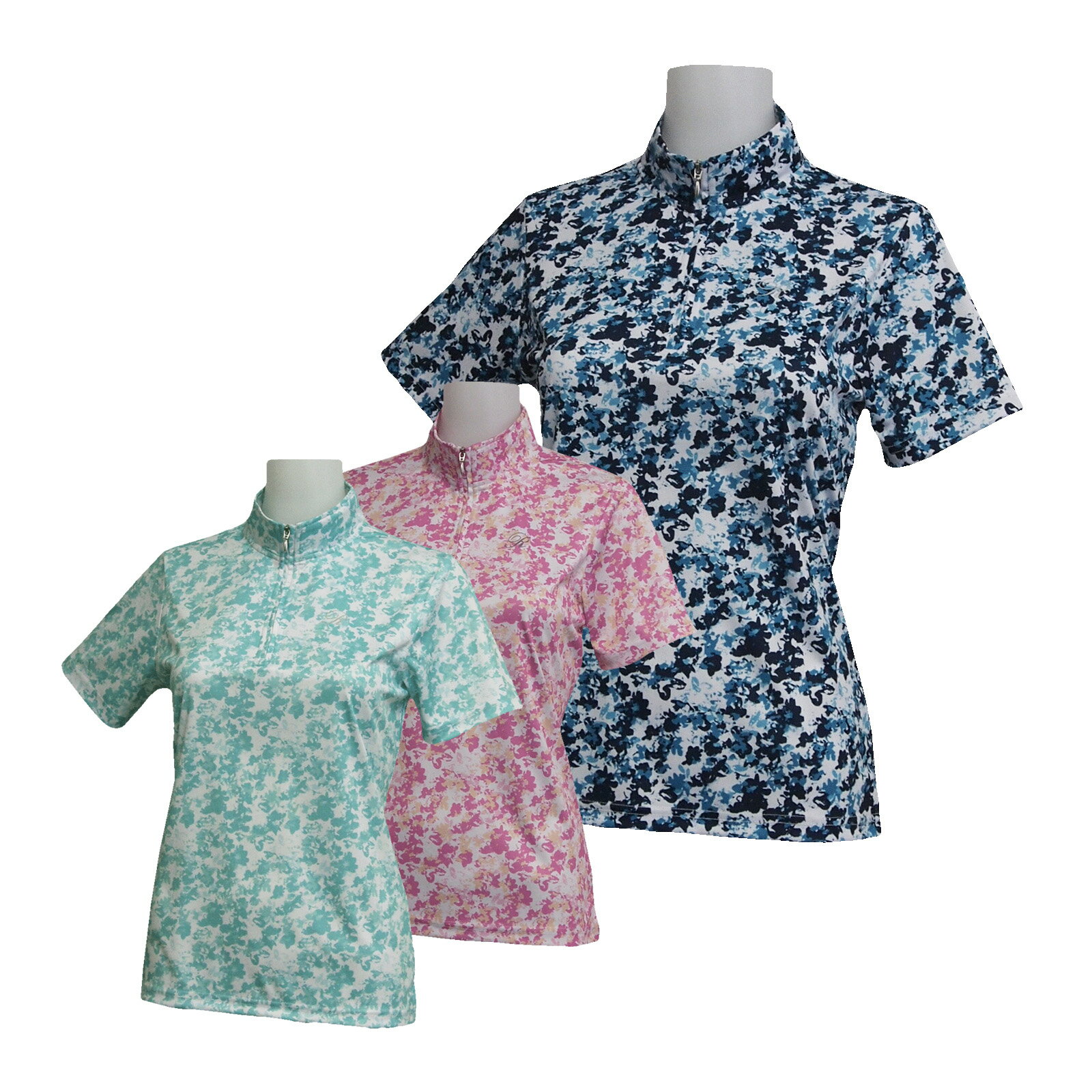 シャツ ポロシャツ Tシャツ スポーツ ロッキー＆ホッパー レディス 一面に花柄を施した 爽やかな プリ..