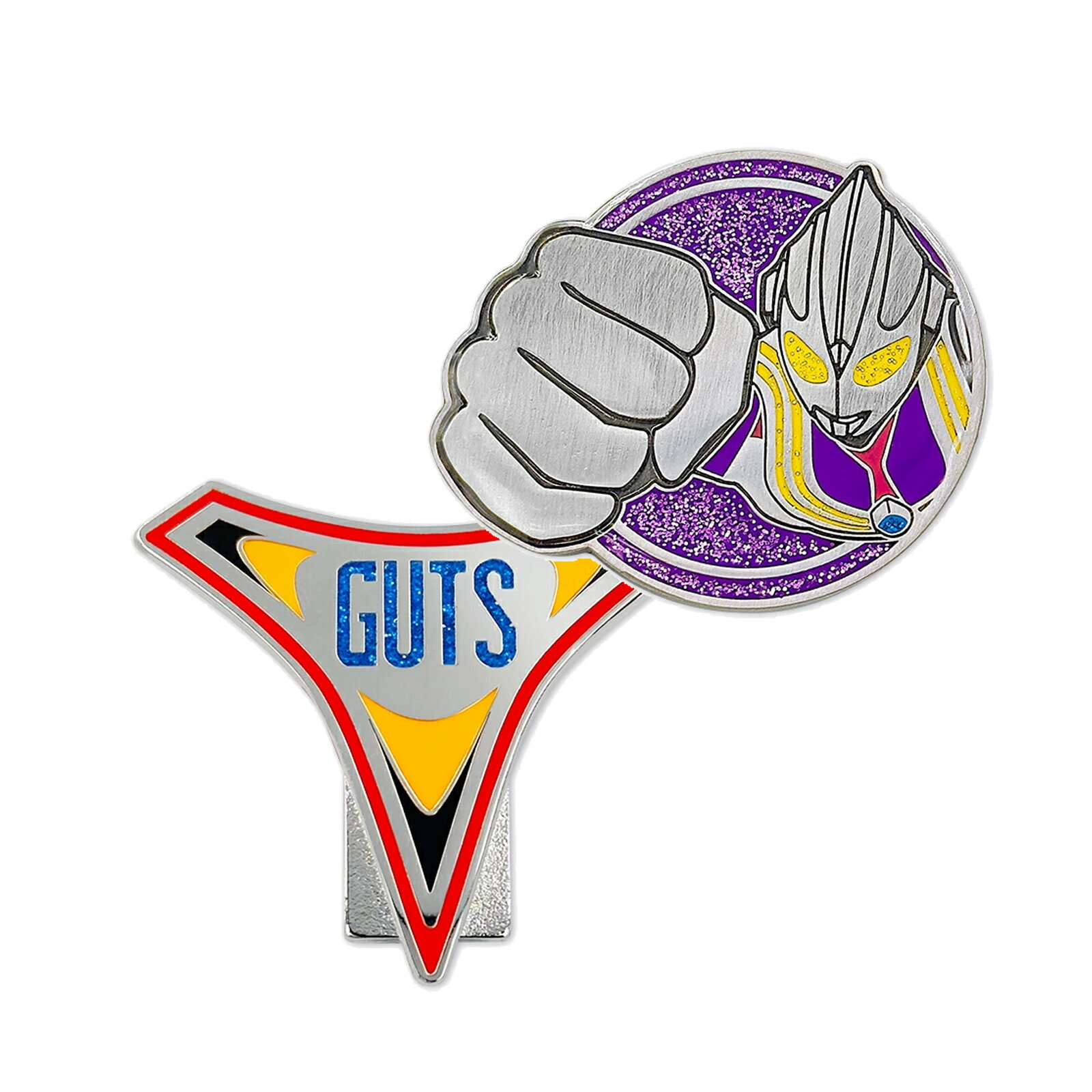 平成の世に16年ぶりに復活したウルトラマンシリーズTV第1作目！不動の人気作品！ 光の巨人『ウルトラマンティガ』のゴルフマーカーが登場！ 台座は特捜チーム GUTSの「GUTSエンブレム」、マーカーは『ウルトラマンティガ』の登場シーンを再現...