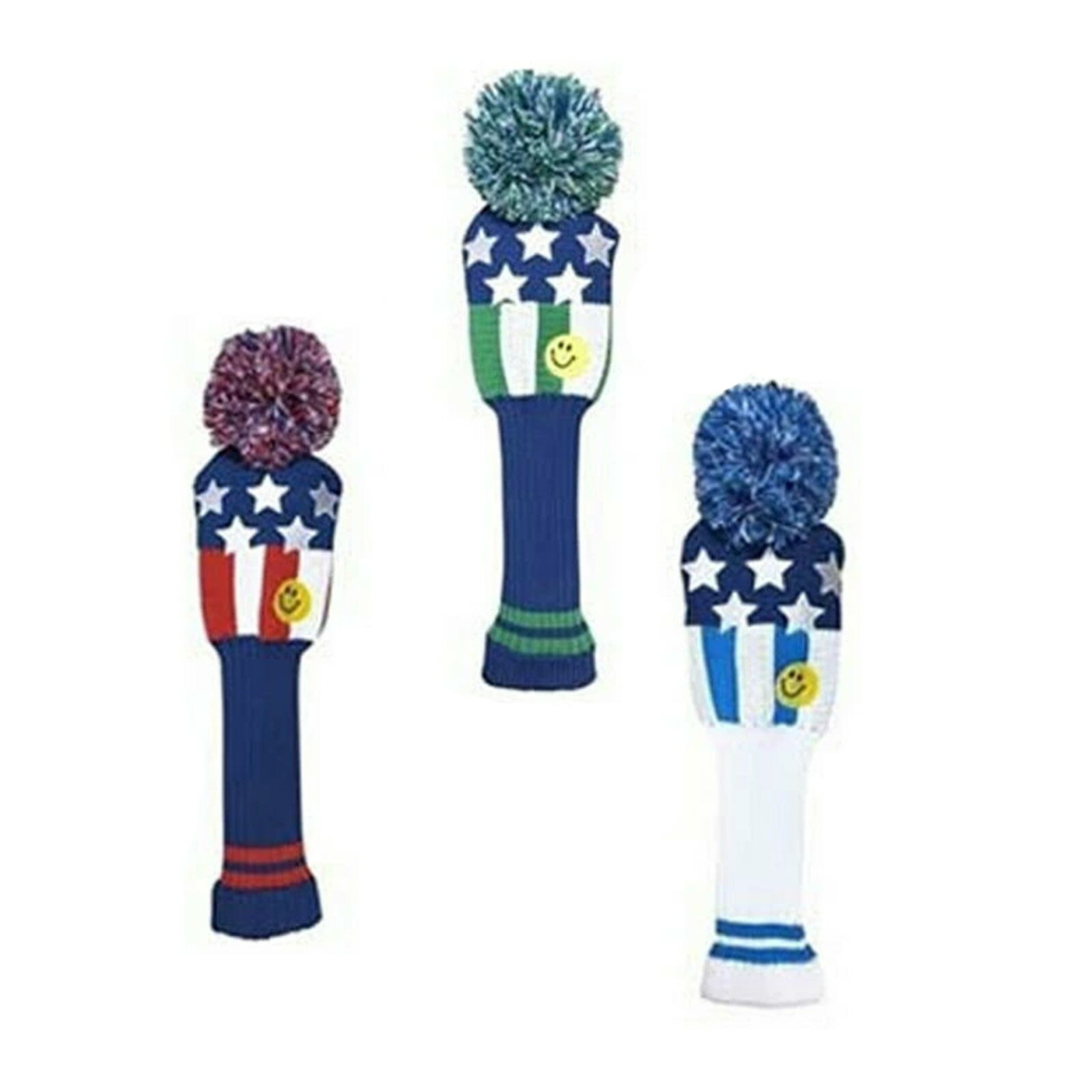 ゴルフ用品 保護 クラブカバー BLUE TEE GOLF ブルーティーゴルフ スマイルSTAR FW用 ニットHC 【SB】 ..