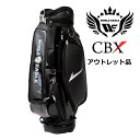 アウトレット品(わけあり 展示 撮影) ワールドイーグル メンズ WE-CBX キャディバッグ 001 ブラック 高級感のある上品なフェイクレザー 最適な9.5...