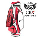 アウトレット品(わけあり 展示 撮影) ワールドイーグル メンズ WE-CBX キャディバッグ 003 レッド 高級感のある上品なフェイクレザー 最適な9.5型...