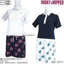 ROCKY&HOPPER ロッキー＆ホッパー パッと目を引く大きく魅力的な花柄で魅せるワンピース 半袖台襟ワンピース RH-1734SL