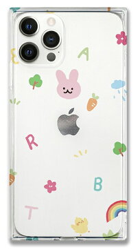 2020 新型 iPhone 12 miniiPhone 12 Pro / 12ケース カバーソフトクリアケース スクエアケース ウサギ アイフォンAK19202i12P スマホ スマートフォン docomo au softbank送料無料 Roa 4589753082021