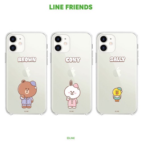 2020 新型 iPhone 12 miniiPhone 12 Pro / 12iPhone 12 Pro MaxLINEFRIENDS Dreamy Night CLEAR SOFT ケース カバーソフトケース アイフォン ラインフレンズ コニー ブラウンKCE-CSB047 スマホ スマートフォン docomo au softbankRoa 4570047540457