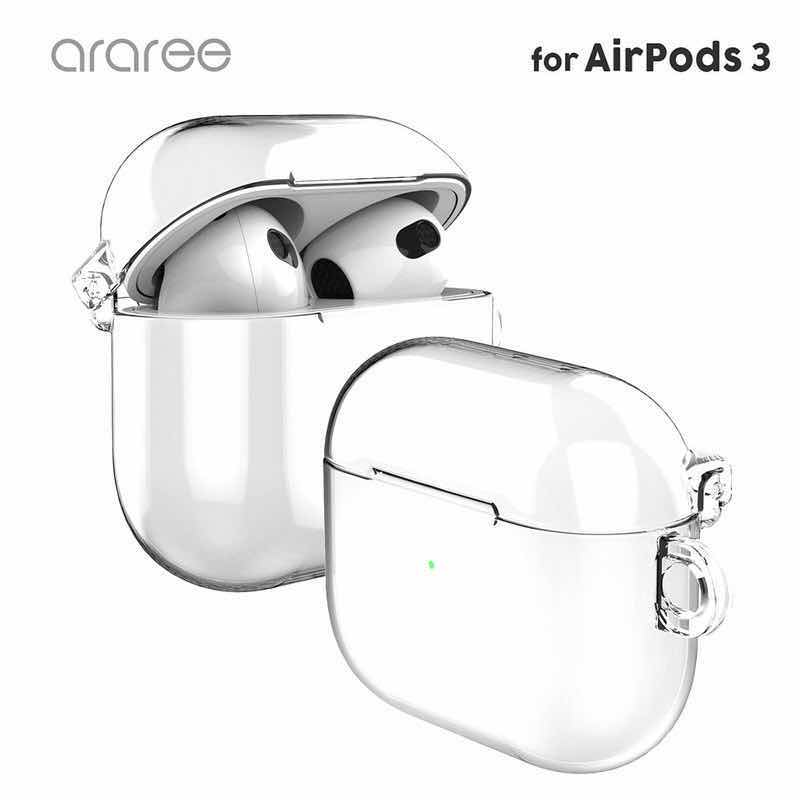 AirPods 3 用 ハード クリアケース CaseAirPods 第3世代 ケース ハードケース arareeエアーポッズ カバー ワイヤレス充電 Qi 対応 ポリカーボネート TPU Apple AirPodsカバー エアーポッヅ デコ オシャレ AR22181AP3Roa 10P 4570047561810