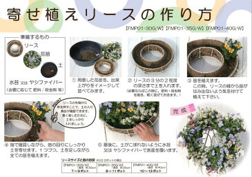 サビ色 ランダムワイヤードーナツ型 ラウンド 丸 30cm 寄せ植え リース ハンギング ナチュラル ココシート