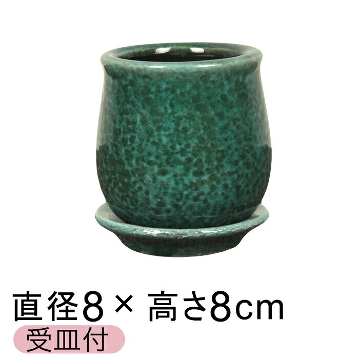 Rakuten - 植木鉢 おしゃれ ステララウンド 濃青系 SS 8cm 受皿付