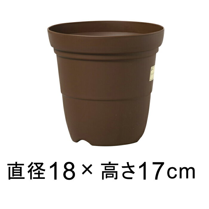 【赤字覚悟】【在庫処分】【of50】カラーバリエ 長鉢 6号 18.2cm コーヒーブラウン 2.4リットル 植木鉢 おしゃれ 室内 屋外 プラスチック 軽い 深い かわいい シンプル