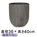 大型 おしゃれ 鉢カバー ソンク ユーポットトール チャコールグレー 36cmH40cm 【メーカー直送・日時指定不可・同梱不可・代引不可・返品不可】【プロフェッショナル】 ★鉢底穴なし★