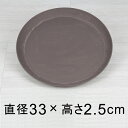【受皿】軽量・合成樹脂製受皿 丸 33cm ウッドブラウン系◆適合する鉢◆底直径が28cm以下の植木鉢