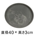【楽天ランキング受賞】【受皿】硬質・合成樹脂製 受皿 丸型 40cm チャコール系 ◆適合する鉢◆底直径が35cm以下の植木鉢