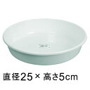 プラスチック受皿【中深皿】 8号〔25cm〕 白◆適合する鉢◆底直径が21cm以下の植木鉢