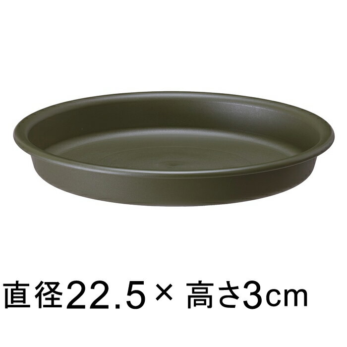 【受皿】グロープレート 22.5cm グリーン ◆適合する鉢◆グローコンテナ 24cm、底直径が19cm以下の植木鉢