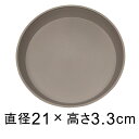 受皿 アイコン プレート 21cm グレー ◆適合する鉢◆アイコンポット24cm、底直径が18cm以下の植木鉢