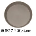受皿 アイコン プレート 27cm グレー ◆適合する鉢◆アイコンポット30cm、底直径が23cm以下の植木鉢