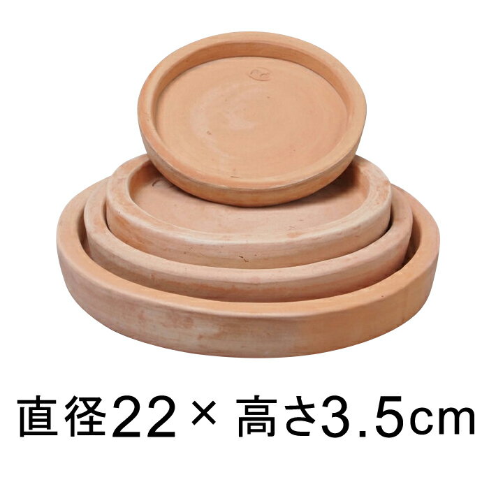 白粉素焼き テラコッタ 受皿 22cm ◆適合する鉢◆底直径が16cm以下の植木鉢