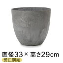アートストーン ラウンド 33cm 15リットル グレー