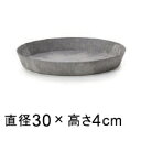【受皿】アートストーン ラウンド ソーサー 丸 30cm グレー ◆適合する鉢◆底直径が26cm以下の植木鉢