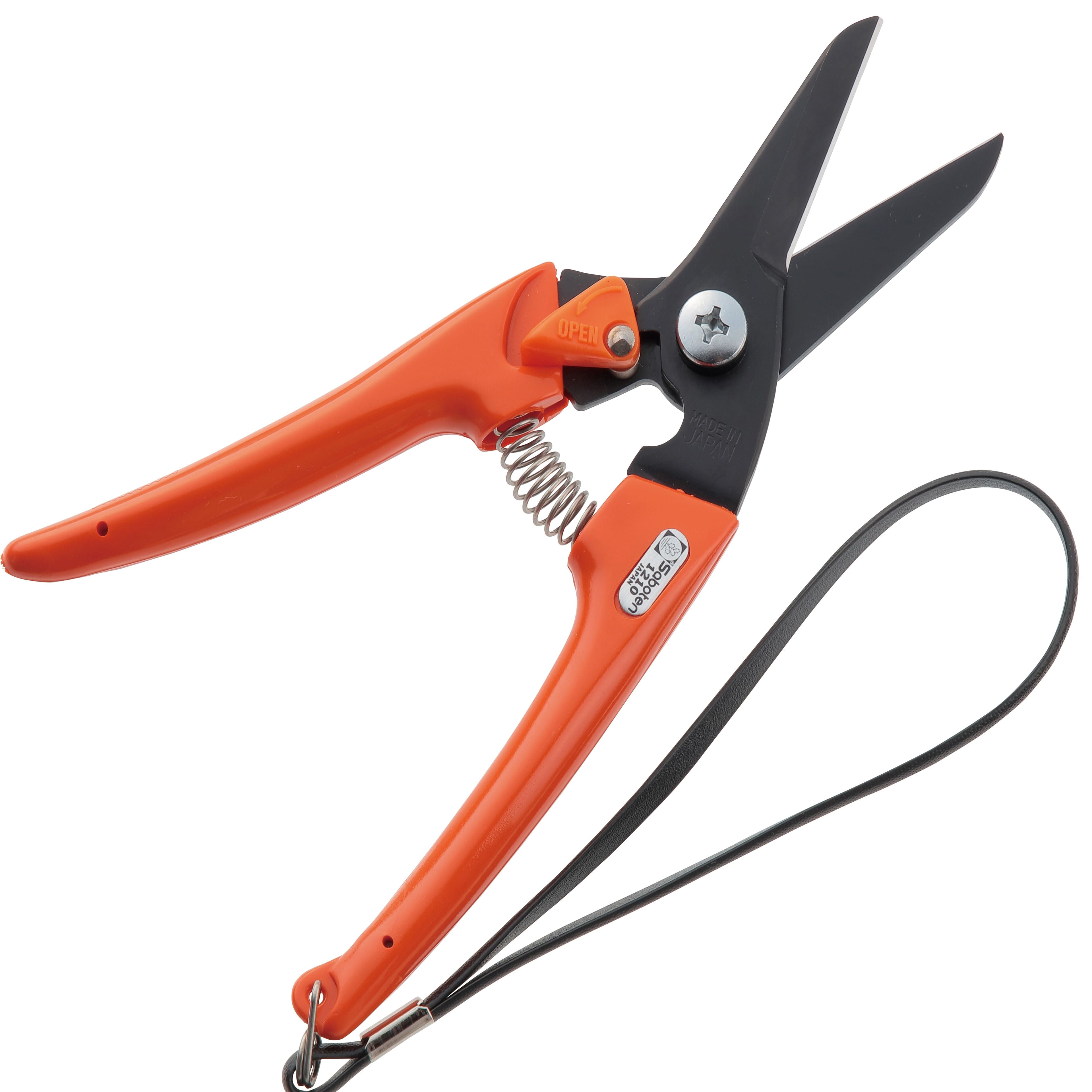 スリム剪定鋏 サボテン 1210 フッ素加工 フッ素コート プロ 日本製 ガーデニング 生花 庭木 盆栽 果樹 収穫 よく切れる はさみ ハサミ 握りやすい...