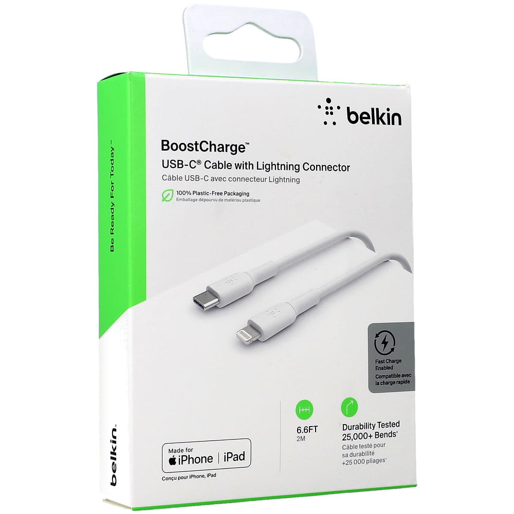 商品情報 Belkin　ベルキン　CAA003bt2MWH　USB-C　to　ライトニングケーブル　ホワイト　2m　CAA003bt2MWH 500 ベルキン CAA003bt2MWH USB-C to ライトニングケーブル ホワイト 2m...