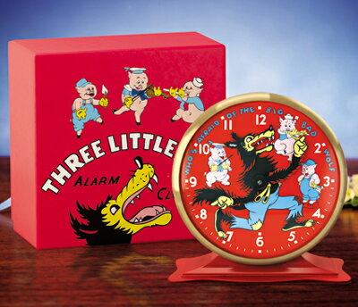 3匹の子ぶたディズニー　レプリカ時計1934年　ビンテージ時計レプリカDISNEY CLASSIC REPLICA CLOCKTHREE LITTLE PIGS CLOCK 【楽ギフ_包装】