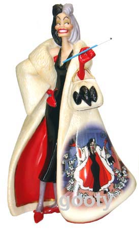 101匹わんちゃん　クルエラデビル　陶器製フィギュア101 Dalmations　Cruella de Ville