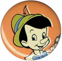 DISNEY ピノキオ Pinocchioピノキオ アンティーク フェイス柄缶バッチloungefly ラウンジフライサイズにご注意ください！