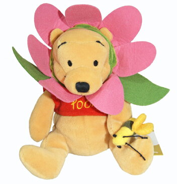 くまのプーさん　Winnie the Pooh　Flower Pooh Pinkお花のプー　ピンクビーンバッグ　縫いぐるみ