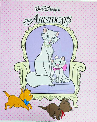 ディズニーThe Aristocats　おしゃれキャットダッチェス マリー トゥルーズ ベルリオーズDuchess Marie Toulouse Berlioz布　ファブリックパネルプリント　布　コットン