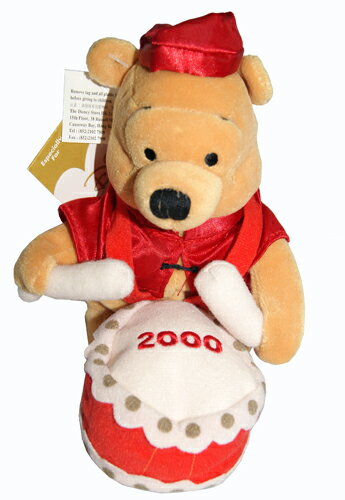 くまのプーさんWinnie the PoohChinese New Year Bean Bagチャイニーズニューイヤー　プー春節 2000年限定　新年ビーンバッグ　縫いぐ..