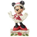 ディズニー　ジム・ショアーミニーマウス　クリスマスMinnie Christmas Personalityミニー　サンタスーツミッキークリスマスフィギュア　フィギュア木彫り風　置物　フィギュア