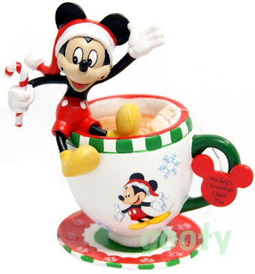 ミッキーマウス　クリスマスチアーティー　ティーカップMickey’s Christmas Cheer Teacup置物　フィギュア